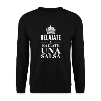 Salsa Dancing Cuba Dance Latino Dance Class Gift - Unisex Sweatshirt - black - Front - Alina (178cm) & Michal (187cm)