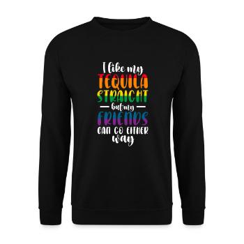 Tequila Sunrise Booze Party Mexico Gift - Unisex Sweatshirt - black - Front - Alina (178cm) & Michal (187cm)