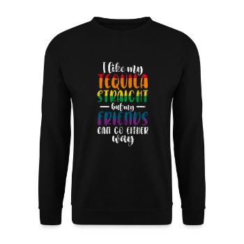 tequila - Unisex Sweatshirt - black - Front - Alina (178cm) & Michal (187cm)