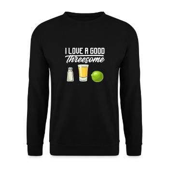 Tequila Sunrise Booze Party Mexico Gift - Unisex Sweatshirt - black - Front - Alina (178cm) & Michal (187cm)