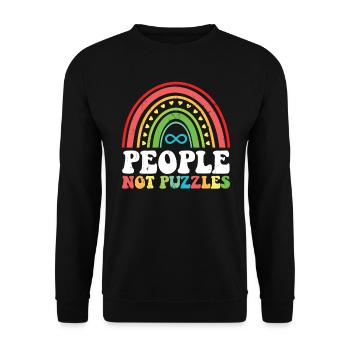 Autisme - Sweat-shirt Unisexe - noir - Devant - Alina (178cm) & Michal (187cm)