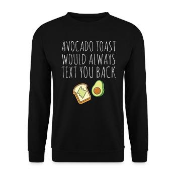 Avocado Guacamole Vegan Geschenk - Unisex Pullover - Schwarz - Vorne - Alina (178cm) & Michal (187cm)