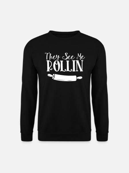 Bäcker Bäckerein Backwaren Backen Geschenk - Unisex Pullover - Schwarz