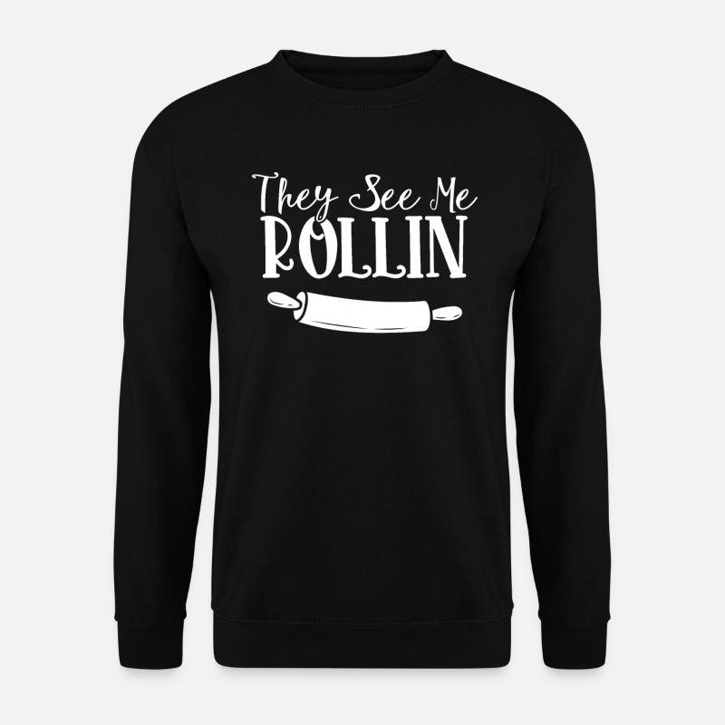 Bäcker Bäckerein Backwaren Backen Geschenk - Unisex Pullover - Schwarz