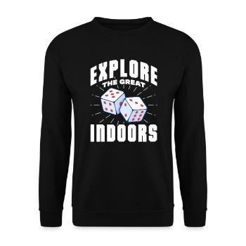 Jeux de société Jeux de société Jeux de nuit Jeux de société Cadeau - Sweat-shirt Unisexe - noir - Devant - Alina (178cm) & Michal (187cm)