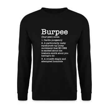 Burpees Fitness Cadeau de musculation Burpee - Sweat-shirt Unisexe - noir - Devant - Alina (178cm) & Michal (187cm)