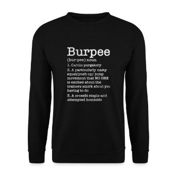 Burpees - Sweat-shirt Unisexe - noir - Devant - Alina (178cm) & Michal (187cm)