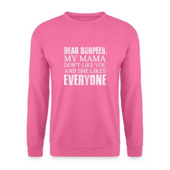 Burpees - Sweat-shirt Unisexe - rose - Devant