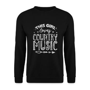 Country - Unisex Sweatshirt - black - Front - Alina (178cm) & Michal (187cm)