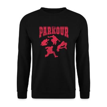 Parkour - Unisex Pullover - Schwarz - Vorne - Alina (178cm) & Michal (187cm)