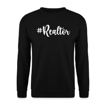 Immobilienmakler - Unisex Pullover - Schwarz - Vorne - Alina (178cm) & Michal (187cm)