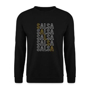 Salsa Dancing Cuba Dance Latino Dance Class Gift - Unisex Sweatshirt - black - Front - Alina (178cm) & Michal (187cm)