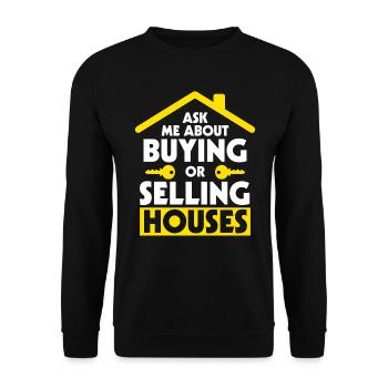 Agent immobilier Agent immobilier Cadeau d’agent immobilier - Sweat-shirt Unisexe - noir - Devant - Alina (178cm) & Michal (187cm)