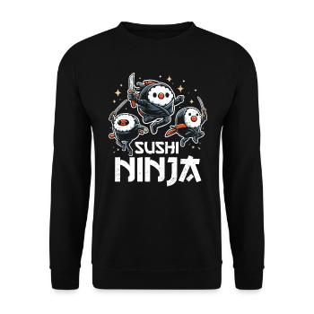 Sushi - Unisex Pullover - Schwarz - Vorne - Alina (178cm) & Michal (187cm)