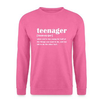 Teenager Teenie Teen Teens Teeny Geschenk - Unisex Pullover - Pink - Vorne