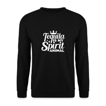 Tequila Sunrise Booze Party Mexico Gift - Unisex Sweatshirt - black - Front - Alina (178cm) & Michal (187cm)