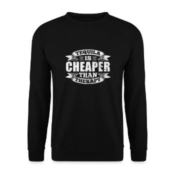 Tequila - Unisex Sweatshirt - black - Front - Alina (178cm) & Michal (187cm)