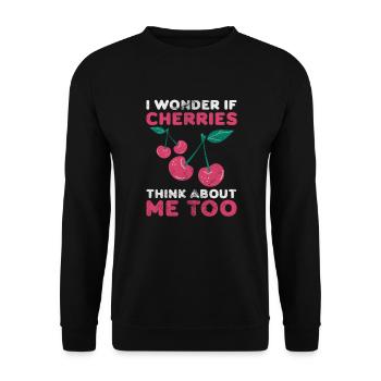 Cerise - Sweat-shirt Unisexe - noir - Devant - Alina (178cm) & Michal (187cm)