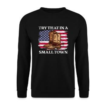 Country - Unisex Sweatshirt - black - Front - Alina (178cm) & Michal (187cm)