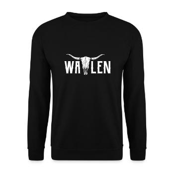 Country Music Countrymusic Geschenk - Unisex Pullover - Schwarz - Vorne - Alina (178cm) & Michal (187cm)