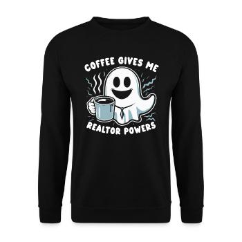 Agent immobilier Agent immobilier Cadeau d’agent immobilier - Sweat-shirt Unisexe - noir - Devant - Alina (178cm) & Michal (187cm)