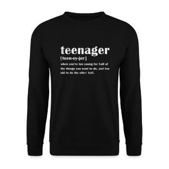 Adolescent - Sweat-shirt Unisexe - noir - Devant - Alina (178cm) & Michal (187cm)