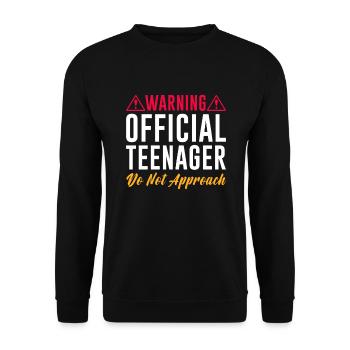 Teen Teen Teen Teens Teeny Gift - Unisex Sweatshirt - black - Front - Alina (178cm) & Michal (187cm)