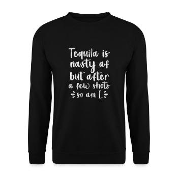 Tequila - Unisex Sweatshirt - black - Front - Alina (178cm) & Michal (187cm)