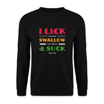 Tequila - Unisex Sweatshirt - black - Front - Alina (178cm) & Michal (187cm)