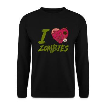 Zombi - Sweat-shirt Unisexe - noir - Devant - Alina (178cm) & Michal (187cm)