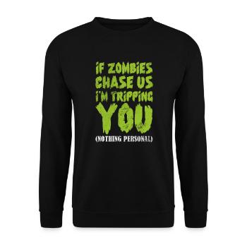Zombie - Unisex Pullover - Schwarz - Vorne - Alina (178cm) & Michal (187cm)