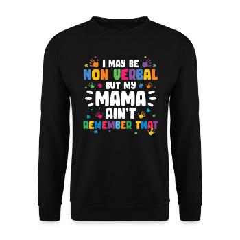 Autismus Awareness Day Autist Geschenk - Unisex Pullover - Schwarz - Vorne - Alina (178cm) & Michal (187cm)