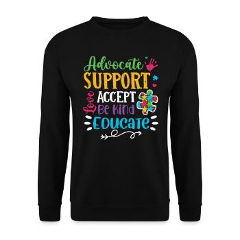 Autisme - Sweat-shirt Unisexe - noir - Devant - Alina (178cm) & Michal (187cm)