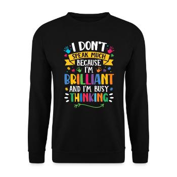 Journée de sensibilisation à l’autisme : Cadeau pour autistes - Sweat-shirt Unisexe - noir - Devant - Alina (178cm) & Michal (187cm)