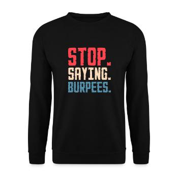 Burpees Fitness Burpee Cadeau de musculation - Sweat-shirt Unisexe - noir - Devant - Alina (178cm) & Michal (187cm)