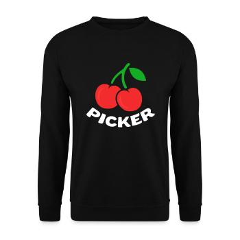 Cherry Cherry Tree Cherry Blossom Fruit Gift - Unisex Sweatshirt - black - Front - Alina (178cm) & Michal (187cm)