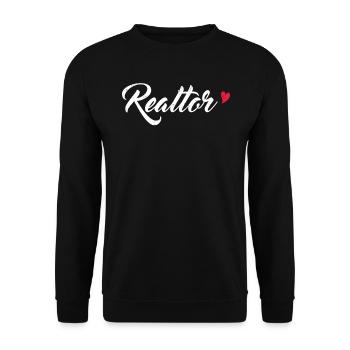 Immobilienmakler - Unisex Pullover - Schwarz - Vorne - Alina (178cm) & Michal (187cm)