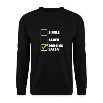 Salsa Dancing Cuba Dance Latino Dance Class Gift - Unisex Sweatshirt - black - Front - Alina (178cm) & Michal (187cm)