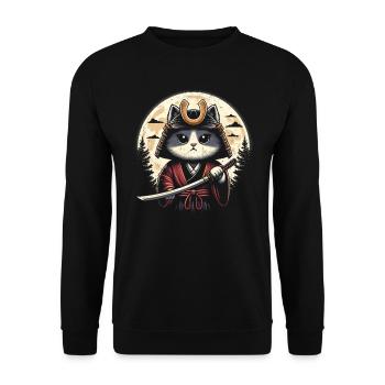 Samurai - Unisex Sweatshirt - black - Front - Alina (178cm) & Michal (187cm)