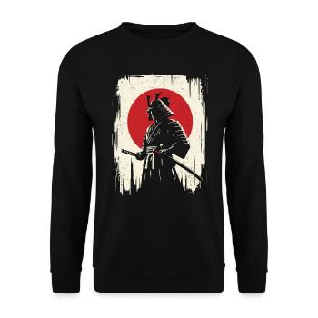 Samurai - Unisex Sweatshirt - black - Front - Alina (178cm) & Michal (187cm)