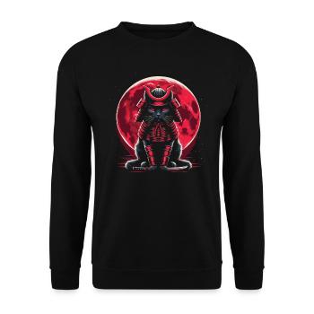 Samurai Ronin Sword Fighting Warrior Gift - Unisex Sweatshirt - black - Front - Alina (178cm) & Michal (187cm)