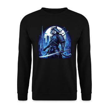Samurai - Unisex Pullover - Schwarz - Vorne - Alina (178cm) & Michal (187cm)