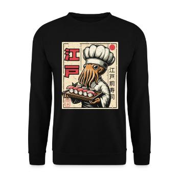 Sushi - Unisex Pullover - Schwarz - Vorne - Alina (178cm) & Michal (187cm)