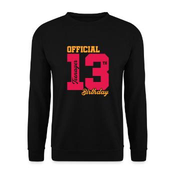 Teenager Teenie Teen Teens Teeny Geschenk - Unisex Pullover - Schwarz - Vorne - Alina (178cm) & Michal (187cm)