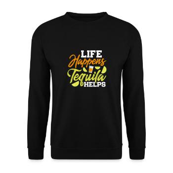 Tequila Sunrise Booze Party Mexique Cadeau - Sweat-shirt Unisexe - noir - Devant - Alina (178cm) & Michal (187cm)