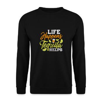 Tequila - Unisex Sweatshirt - black - Front - Alina (178cm) & Michal (187cm)
