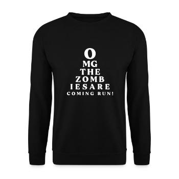 Zombie Zombie Hunter Zombie Apocalypse Gift - Unisex Sweatshirt - black - Front - Alina (178cm) & Michal (187cm)