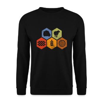 Board game - Unisex Sweatshirt - black - Front - Alina (178cm) & Michal (187cm)
