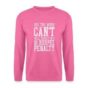 Burpees - Sweat-shirt Unisexe - rose - Devant