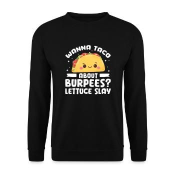 Burpees Fitness Burpee Cadeau de musculation - Sweat-shirt Unisexe - noir - Devant - Alina (178cm) & Michal (187cm)